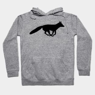 Running Black Fox Silhouette Hoodie